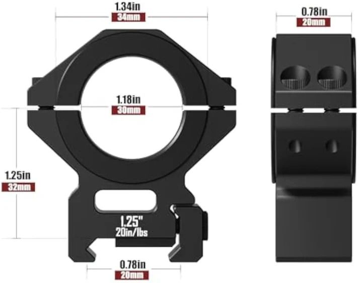 ANELLI DISCOVERY OPTICS PICATINNY MEDI PER 1 