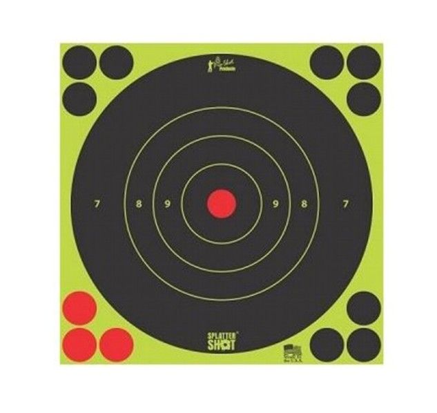 12 CENTRI SPLATTER 6'' BULLSEYE GREEN ADESIVO 