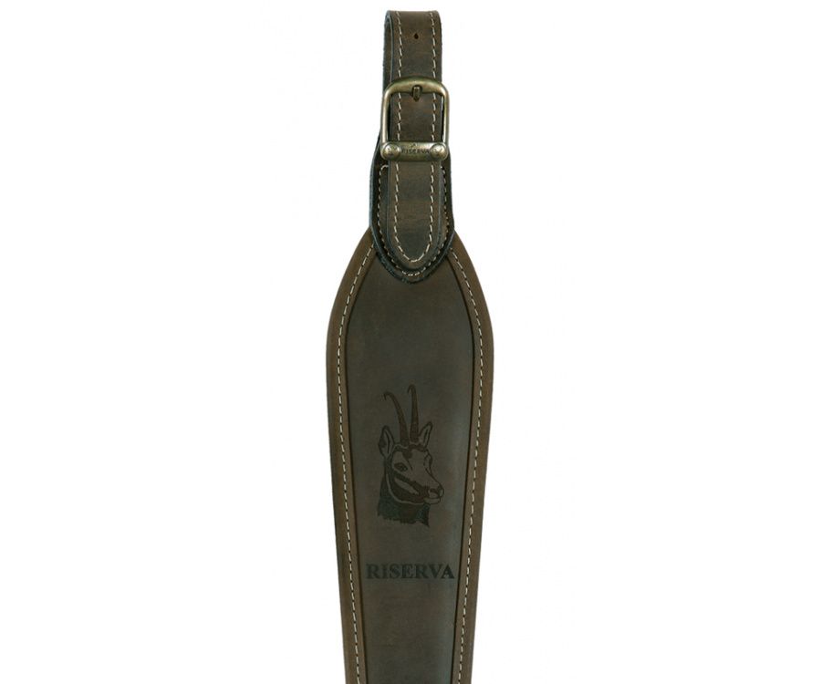 RISERVA TRACOLLA REGOLABILE IN PELLE CON INCISIONE LASER CAMOSCIO