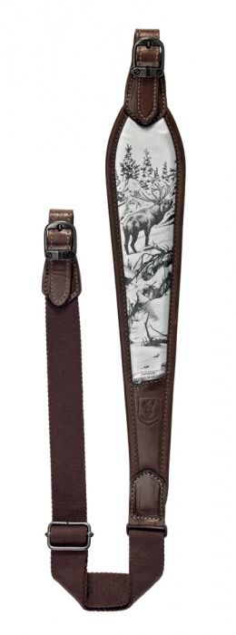 RISERVA - TRACOLLA IN PELLE CON DISEGNO EFFETTO METALLICO - CERVO