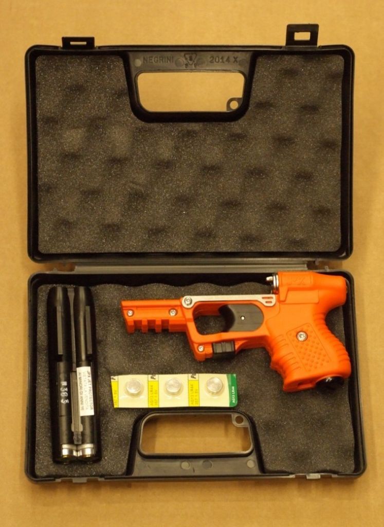 RADAR PISTOLA JPX A CARTUCCIA GEL 2 COLPI AL PEPERONCINO CON LASER