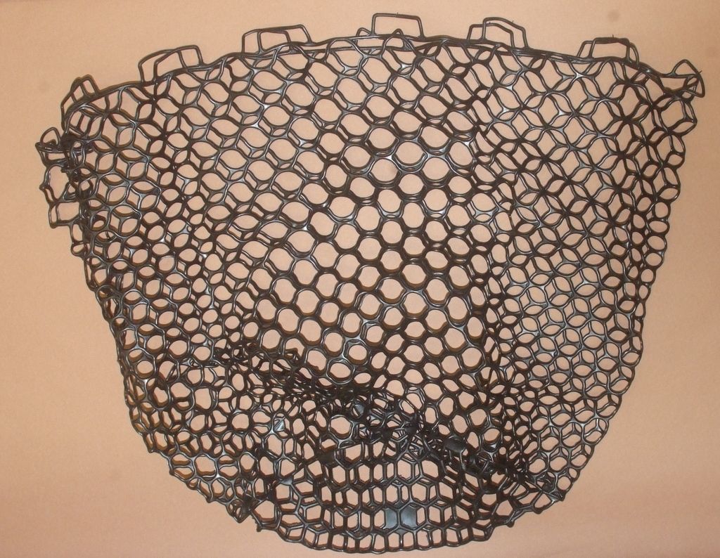 RETE GOMMATA NERA PER GUADINO Ø 50 CM PROFONDITÀ' 40 CM MAGLIA 20x15 MM - COLORE NERO