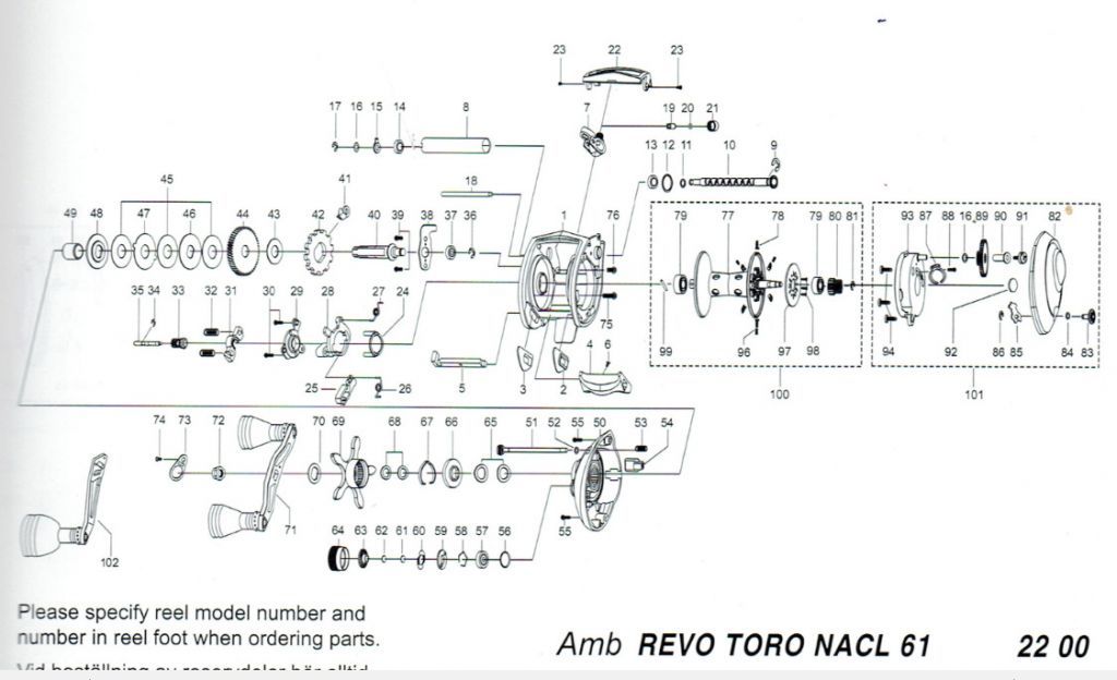 ESPLOSO PARTI DI RICAMBIO REVO TORO NACL 61L