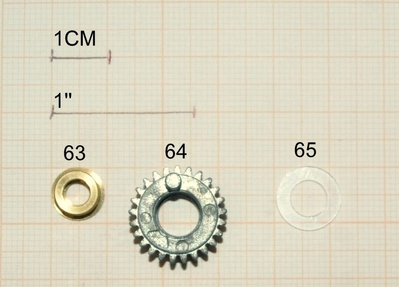 RICAMBI MULINELLI ABU GARCIA ORRA 2 S20 / S10  INGRANAGGIO BOCCOLA - INGRANAGGIO OSCILLAZIONE - RONDELLA  ORRA2 S20 N. ESPLOSO 63 - 64 - 65