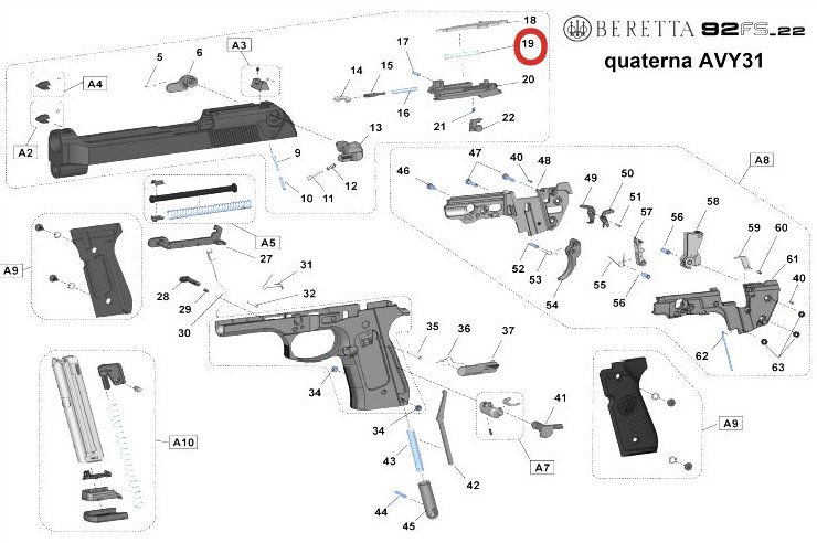 MOLLA PERCUSSORE - n° ESPLOSO 19