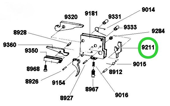 HW77- HW977 LEVA DI BLOCCAGGIO GRILLETTO WEIHRAUCH