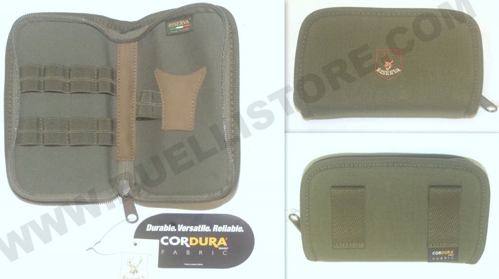 RISERVA - TASCA PORTA STROZZATORI - 9 CELLE ELASTICHE E PORTA CHIAVE 