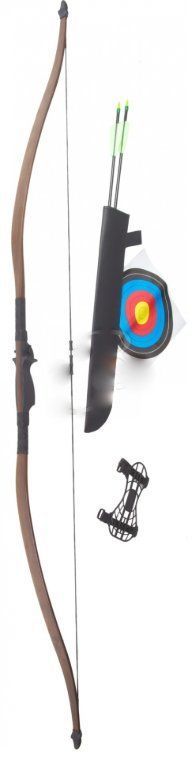 BIG TRADITION - ARCO LONGBOW 59 1/4'' - 30 -35 # - MODELLO ROBIN HOOD WOOD