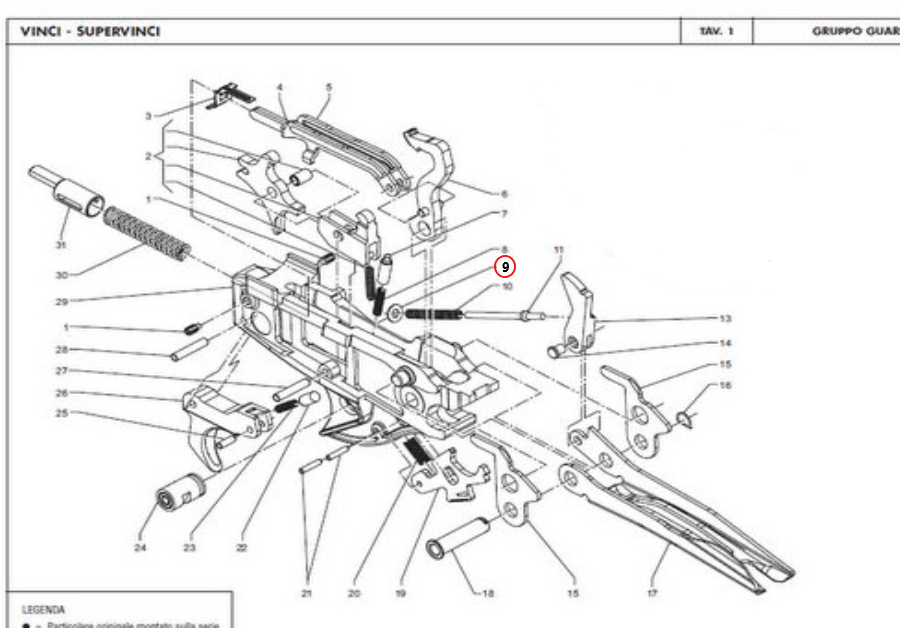 BENELLI ARMI - ROSETTA PIANA - VINCI - SUPERVINCI -NOVA-SUPERNOVA-MONTEFELTRO-SBEII-M3 SUPER90 FOLDING STOCK