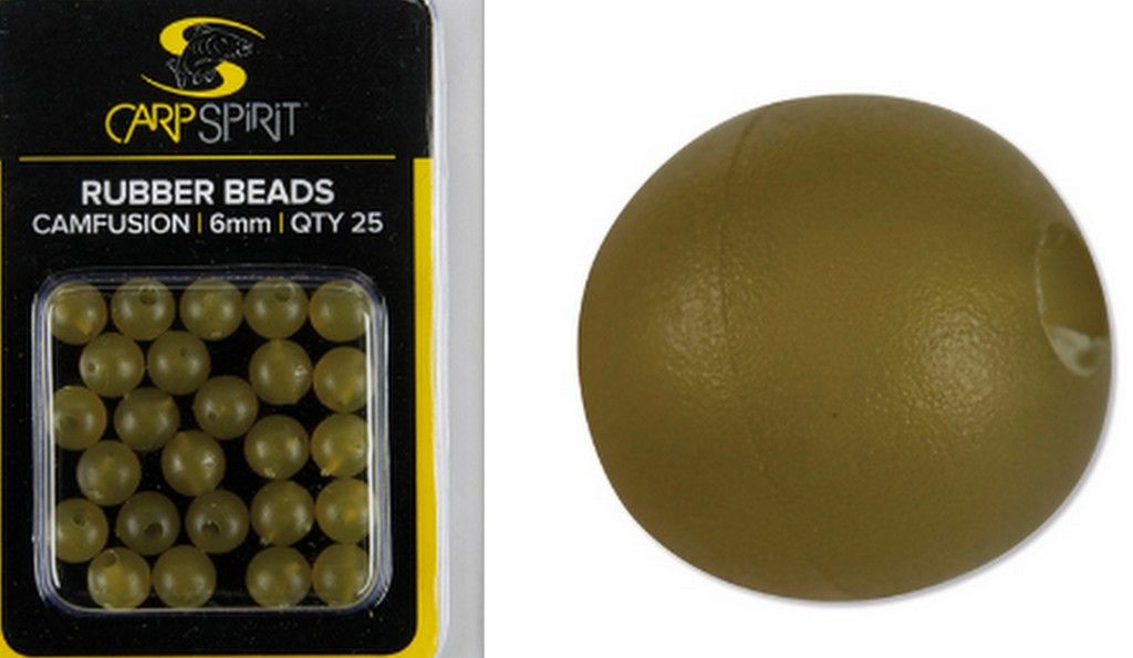 CARP SPIRIT -SALVA NODI - RUBBER BEADS - 6 MM - 25 PZ
