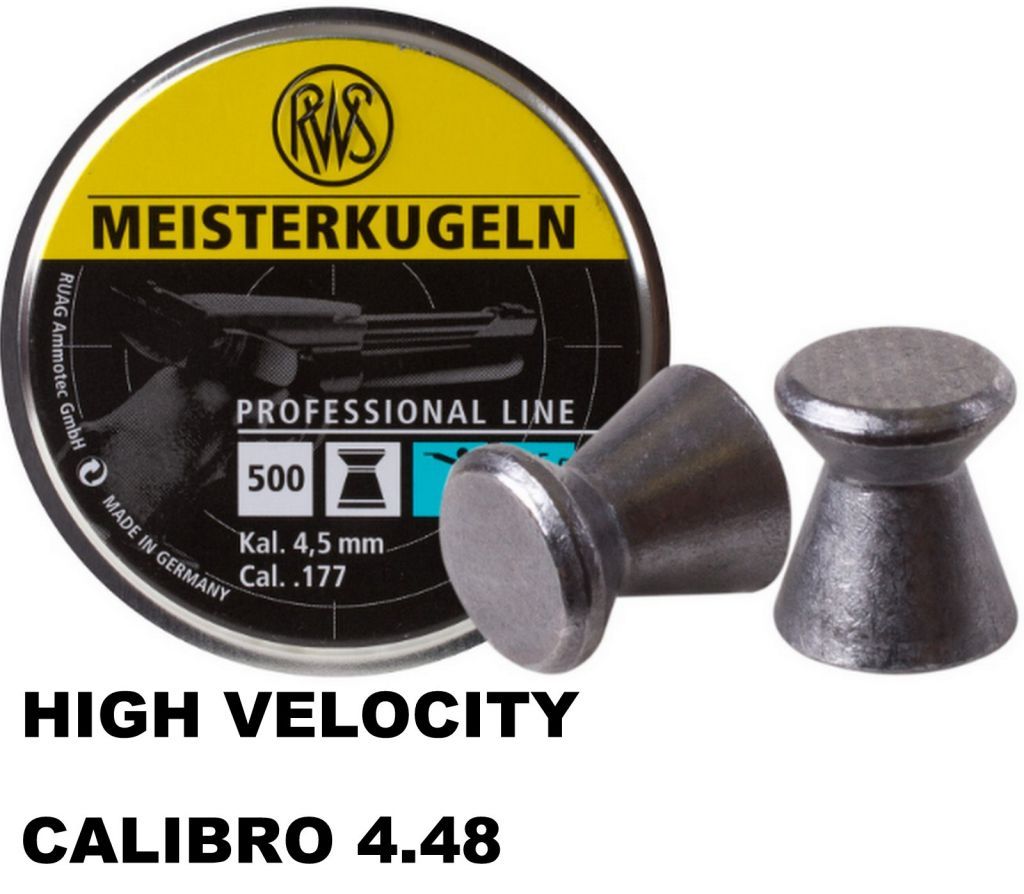 PIOMBINI RWS MEISTERKUGELN CAL.4.48 - PESO 0.53 GRAMMI - 500 PZ