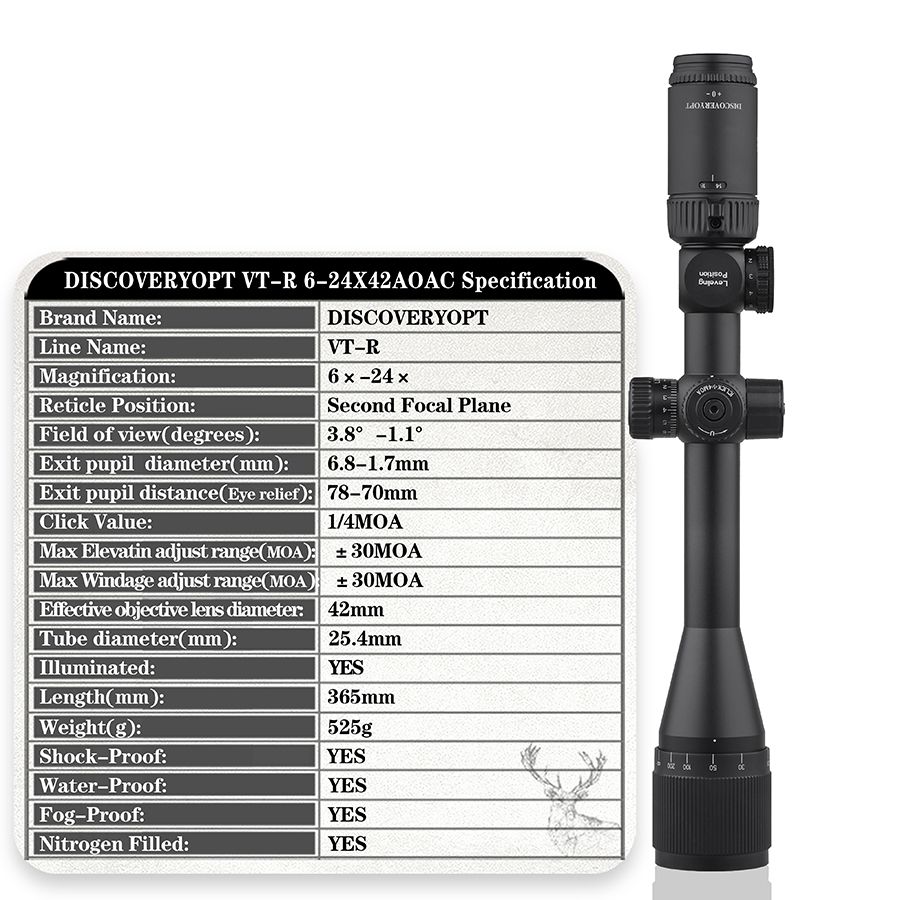 DISCOVERY OPTICS VT-R 6 24x42 AOAC SFP 1