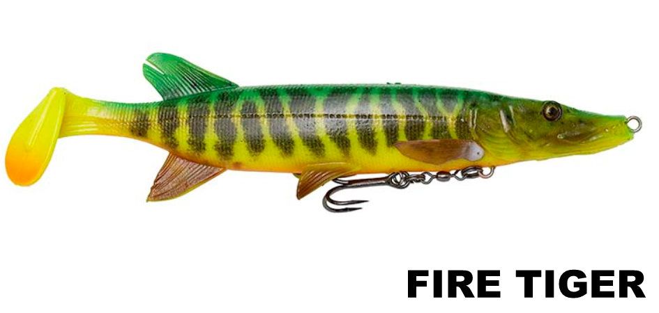SAVAGE GEAR - 4D PIKE SHAD 20 CM - 65 G - FIRE TIGER