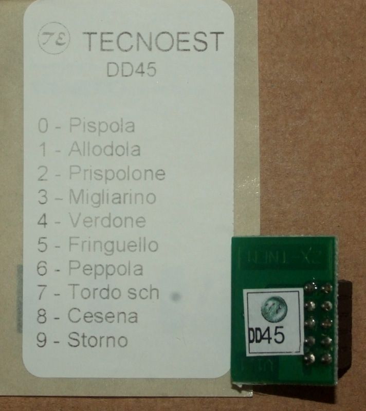 RIPRODUTTORE DIGITALE TECNOEST MINI COLIBRI 10 CANTI TC AL50 CON SCHEDA CANTI