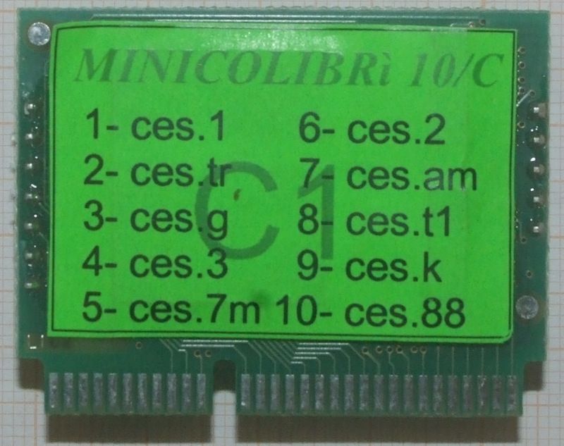 SCHEDA CANTI C1 TECNOEST PER MINI COLIBRI VECCHIO MODELLO