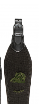  RISERVA - TRACOLLA NERA REALIZZATA IN CORDURA CON RICAMI ANIMALI (CINGHIALE)