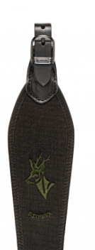  RISERVA - TRACOLLA NERA REALIZZATA IN CORDURA CON RICAMI ANIMALI (CAPRIOLO)