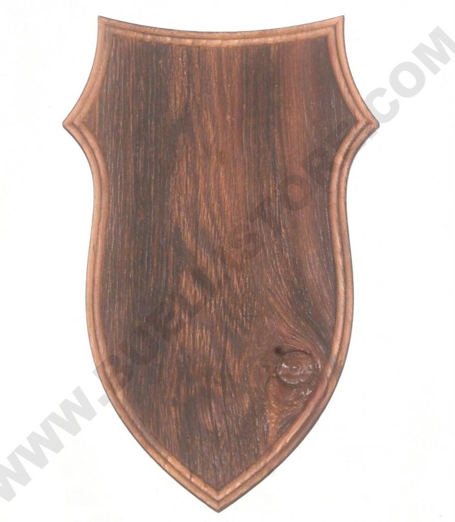 C.D SCUDETTO IN LEGNO PORTA TROFEO ANTICO - 21 X 13 CM