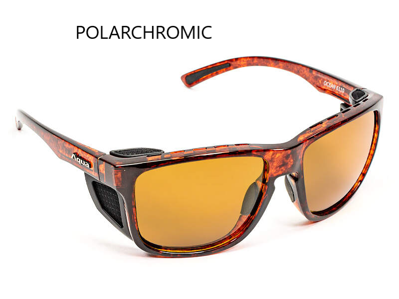 OCCHIALI DA PESCA OCEAN DEMI BROWN - AQUA POLARCHROMIC AMBER