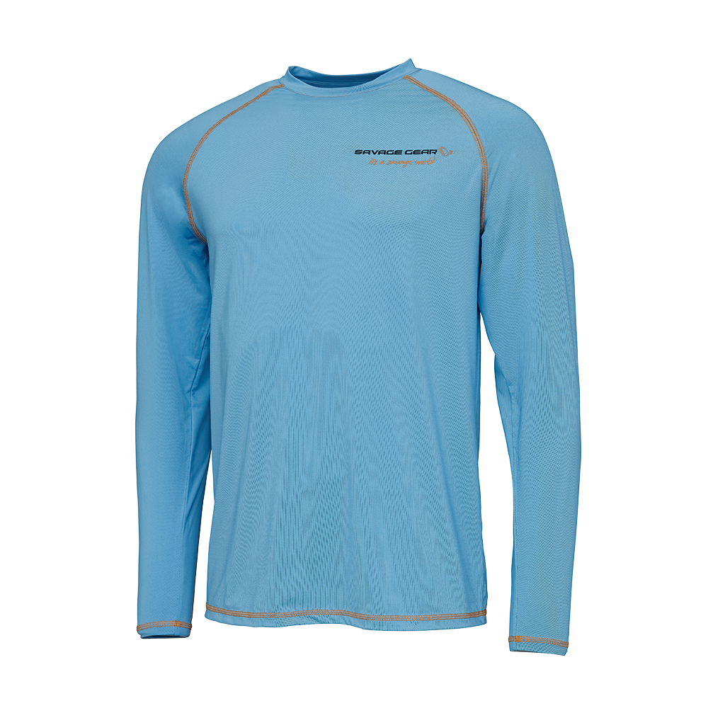 T-SHIRT MANICHE LUNGHE DA PESCA AQUA UV - SAVAGE GEAR  S
