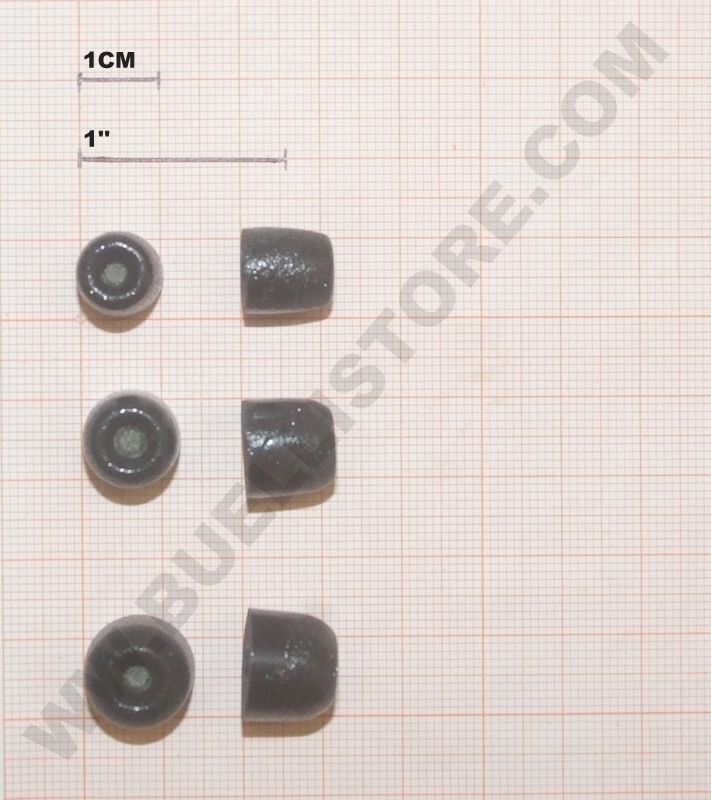 SHOTHUNT SET TAPPI AURICOLARI INTERCAMBIABILI IN FOAM IN 3 MISURE - PER TAPPI AURICOLARI ELETTRONICI SHOTHUNT