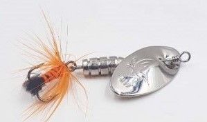 DAMIKI BAIT - GOLD WING - SET 4 CUCCHIAINI ROTANTI CON PALETTA PER PESCE PERSICO - 3,5 GR - SILVER