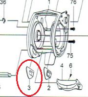 PARTI DI RICAMBIO ABU GARCIA REVO TORO NACL 61 - REVO TORO WINCH 61 SLIDE WASHER N. ESPLOSO: 3