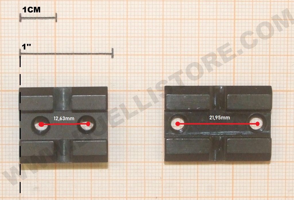 SLITTA WEAVER POSTERIORE E ANTERIORE IN ACCIAIO PER MAUSER K98 