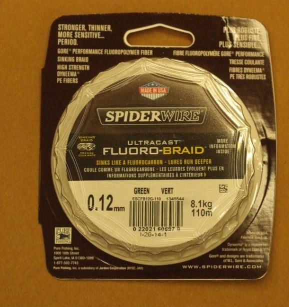 SPIDER WIRE FLUORO-BRAID 15LB