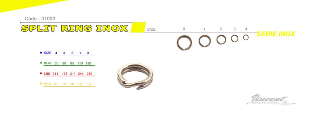 VINCENT SPLIT RING INOX - ANELLINI PIATTI PER LA PESCA 