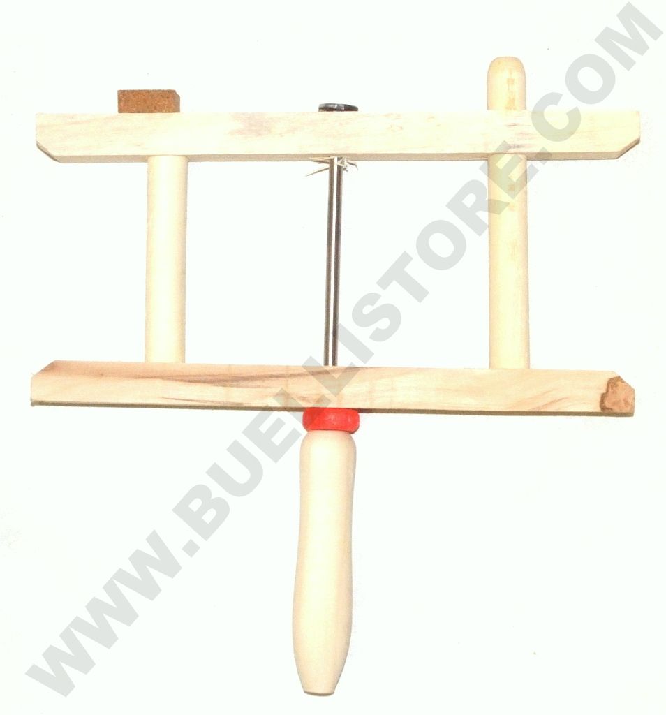 STUCKI THUN - AVVOLGILENZA GIREVOLE IN LEGNO PER PESCA A TRAINA - 11 X 21 CM 