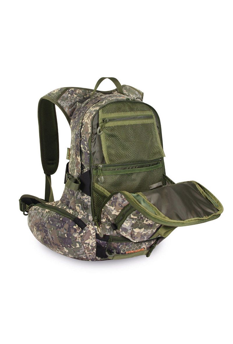 ZAINO DA CACCIA ERGONOMICO MULTITASCHE IN TESSUTO SILENZIOSO 38 L - MARSUPIO