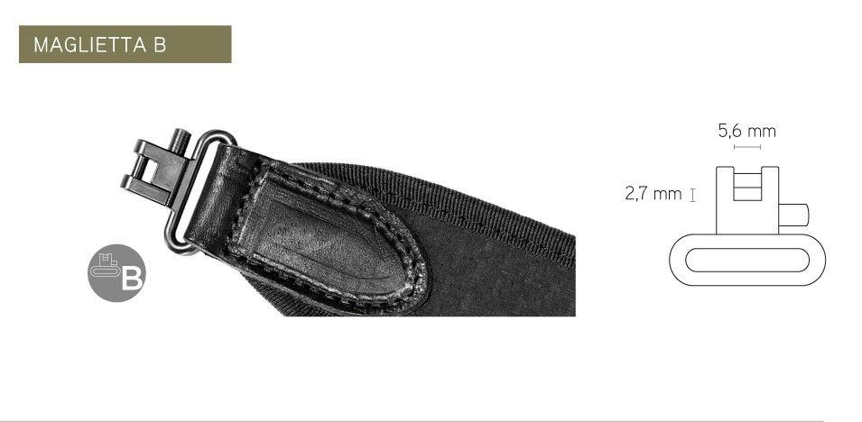 RISERVA - TRACOLLA PER CARABINA IN PELLE EFFETTO CARBONIO CON NEOPRENE