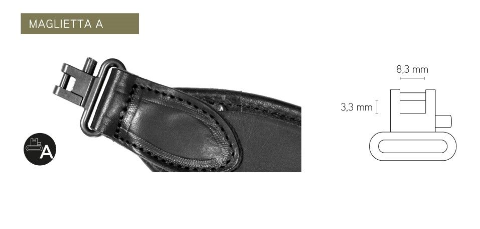 RISERVA - TRACOLLA PER CARABINA IN PELLE EFFETTO CARBONIO CON NEOPRENE