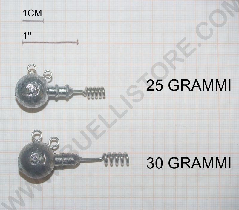 JIGHEAD CON SPIRALE PER SOFTBAITS