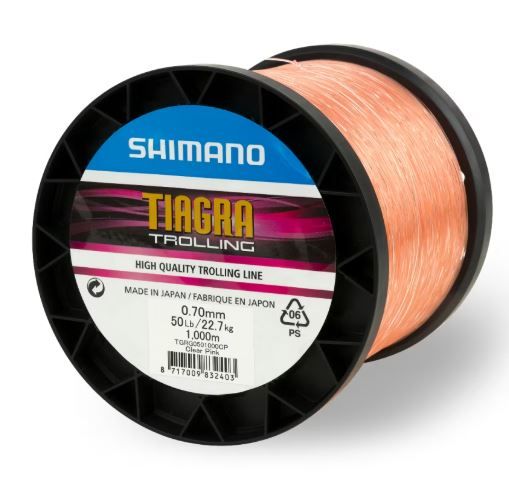 SHIMANO FILO TIAGRA TROLLING 30 LB - 1000 M CLEAR PINK