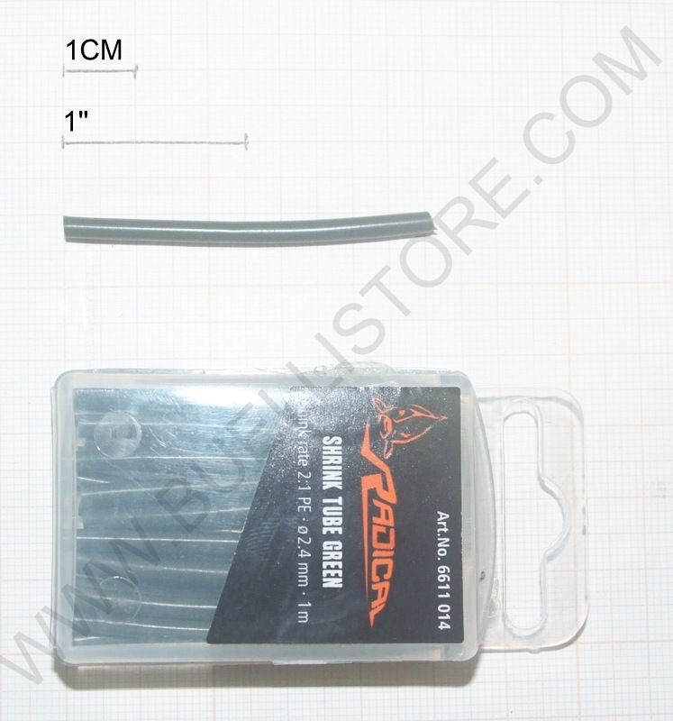 TUBETTO TERMORESTRINGENTE VERDE 2.4 MM 