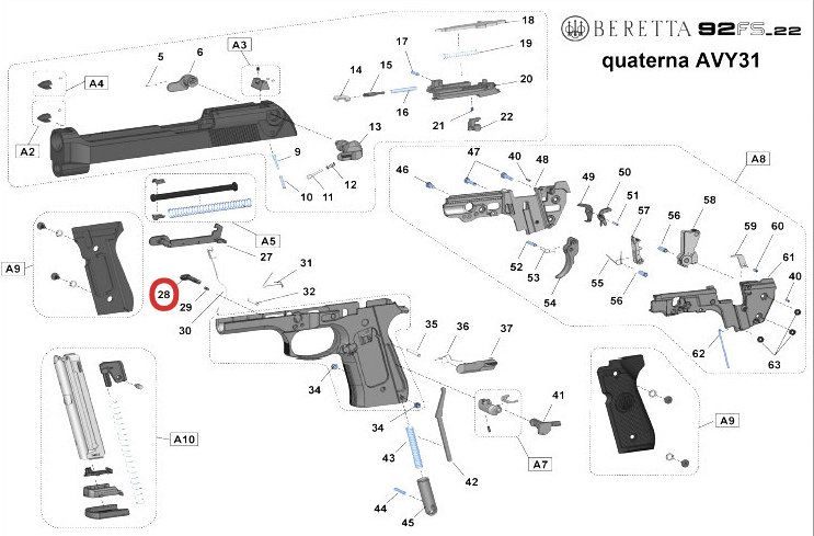 PULSANTE DI SGANCIO - n° ESPLOSO 28