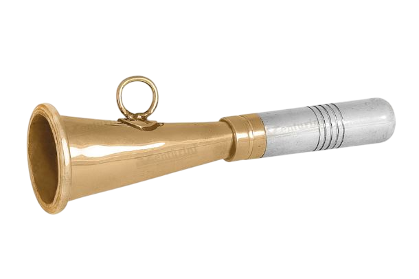 CORNO TASCABILE IN OTTONE LUCIDO 12,4 CM