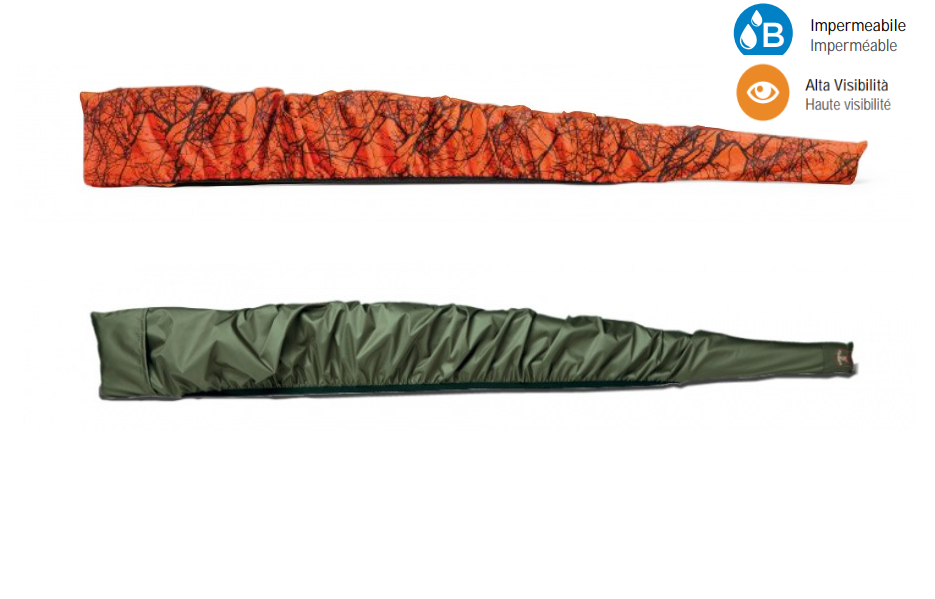 RISERVA - FODERO TASCABILE PER FUCILE ARANCIO FLUO E VERD3E