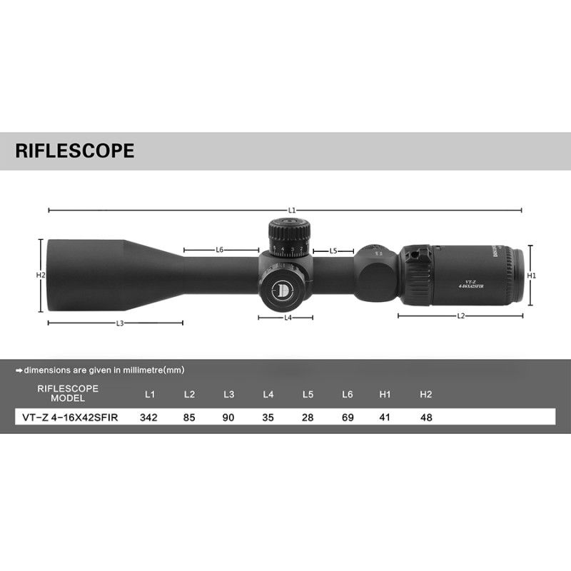 Cannocchiali con ottica DISCOVERYOPT VT-Z 4-16X42SFIR