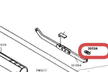 WEIHRAUCH HW900 RICAMBIO PIASTRINA PER LEVA DI CARICAMENTO / SPANNBLECH n° ESPLOSO: 2033A