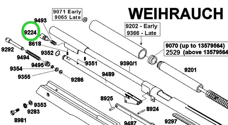 HW77 - HW977 PERNO PER CARABINE WEIHRAUCH 