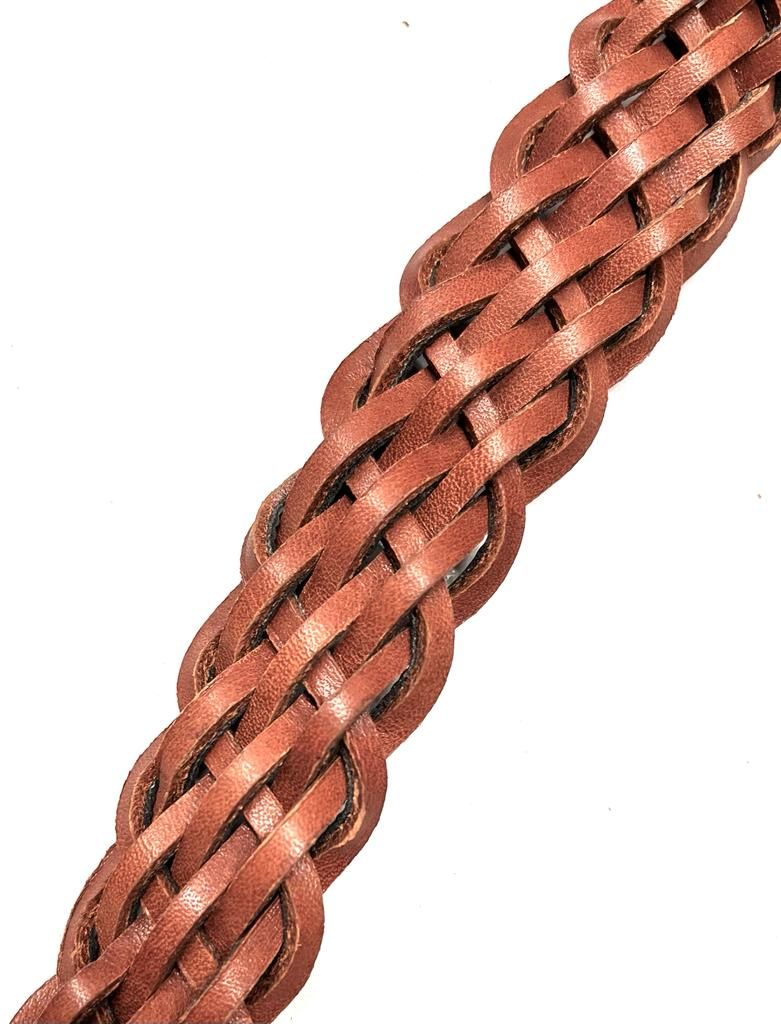 CINGHIA CHEDDITE PELLE INTRECCIATA 