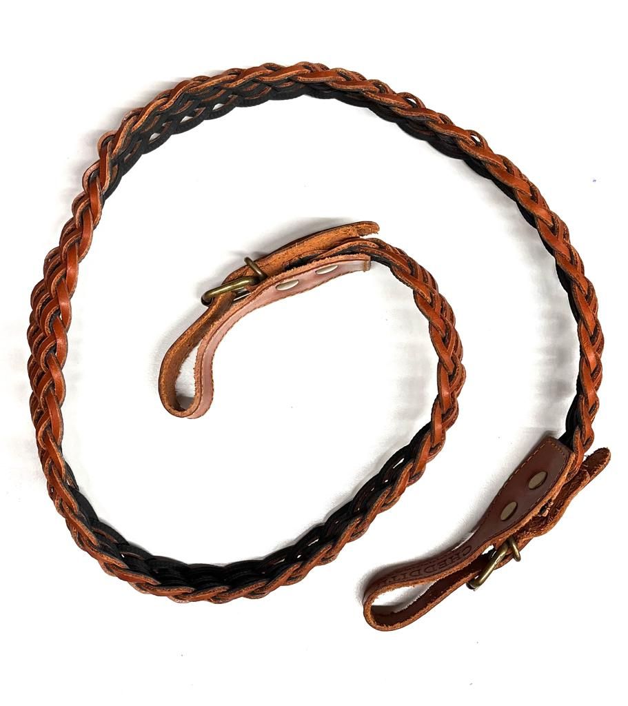 CINGHIA CHEDDITE PELLE INTRECCIATA 