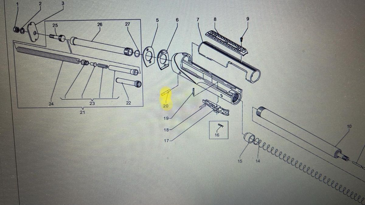 PERNO FISSAGGIO GUARDIA BRUNITO CAL.12 -MONTEFELTRO, M2, AFFINITY, NUOVO AFFINITY
