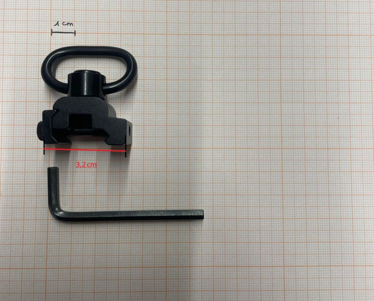 GIRELLA ATTACCO BRETELLA PER SLITTE WEAVER E PICCATINI