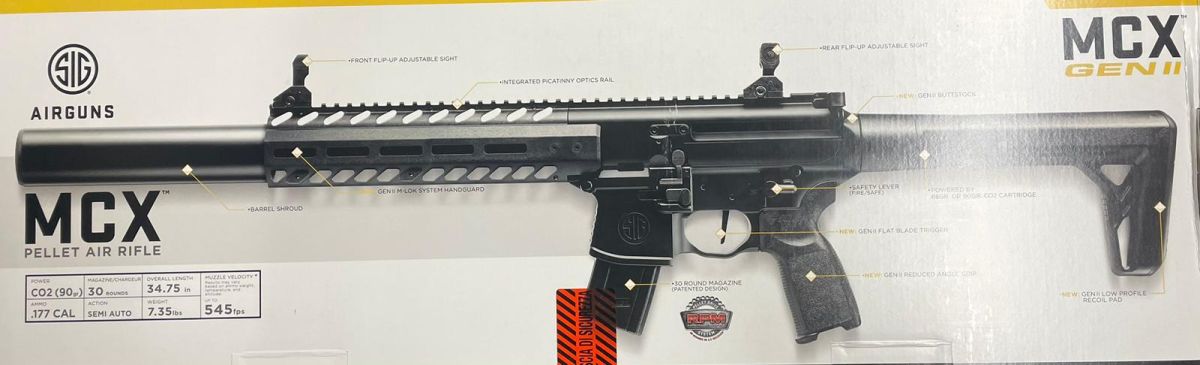 SIG SAUR AIR MCX 4.5 MM CO2 GENII CON MIRINO 