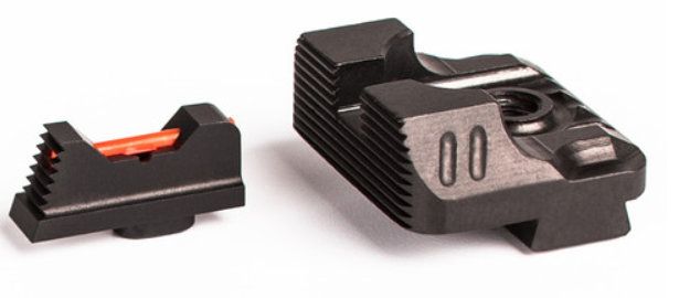 ZEV SET TACCA DI MIRA E MIRINO CON INSERTO IN FIBRA OTTICA - MOD 215 COMBAT V3 - FINO 3° GENERAZIONE