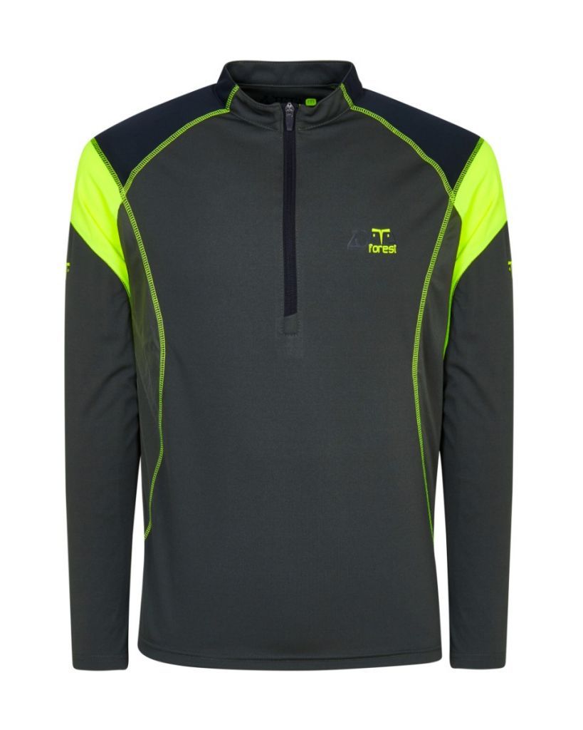 ZOTTA FOREST - MAGLIA UOMO MANICHE LUNGHE LEGGERA ROLLY (INSERTI GIALLO FLUO)